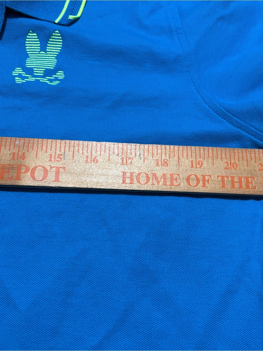 Psycho Bunny Men’s 6 Blue Casual Polo Shirt with Contrasting Trim - Picture 5 of 6